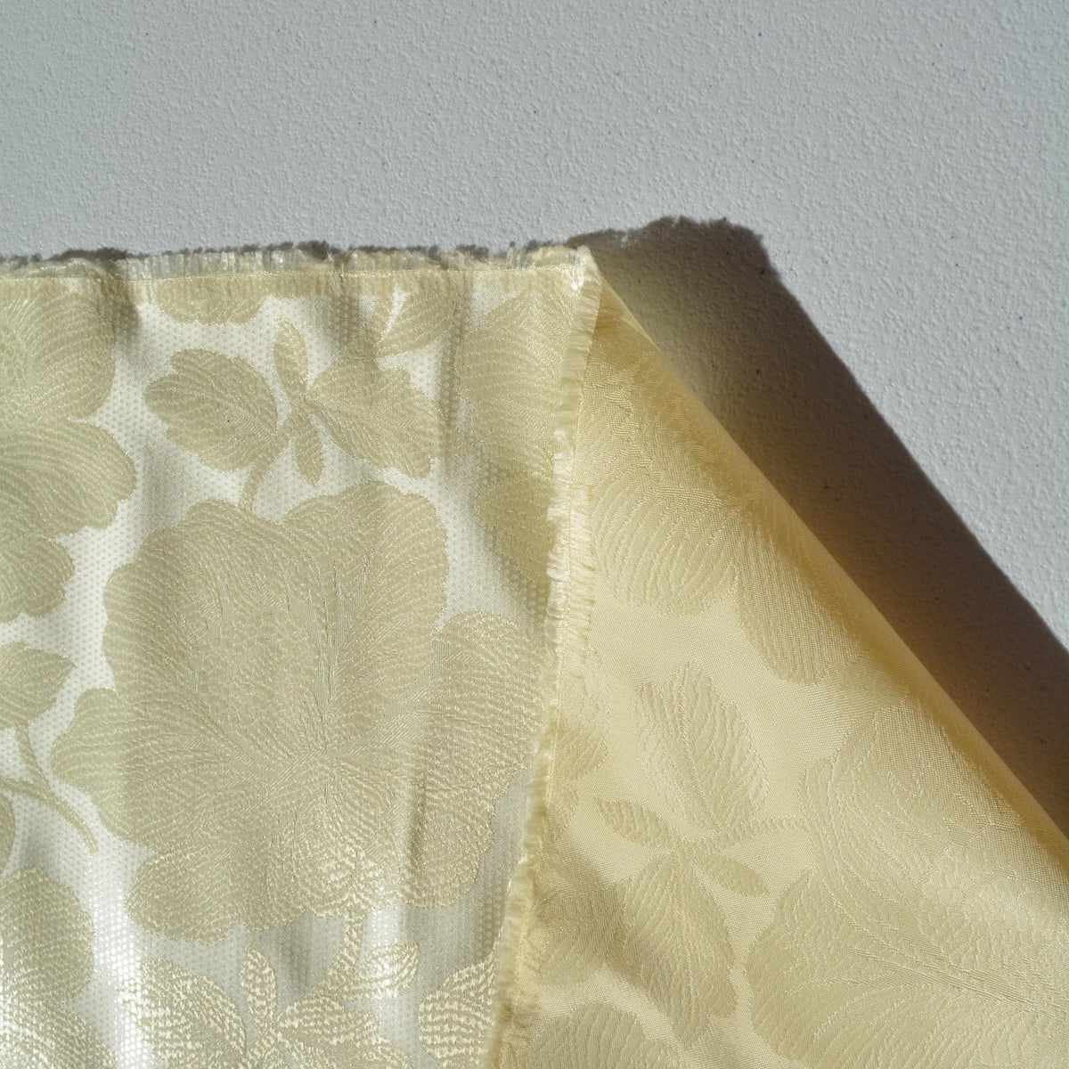 Brocade Fabric | Ivory and gold | Upholstery Fabric & Home Decor Textile | Curtain, Drapery, Pillow | By the Yard