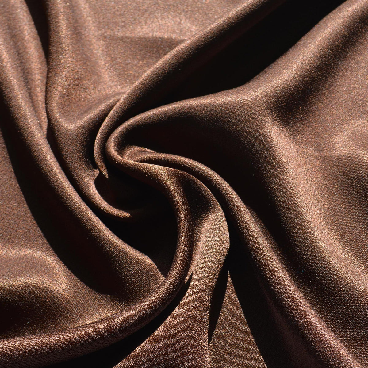French Silk Satin Fabric Brown 35" Wide Luxury Fabric | By the Yard
