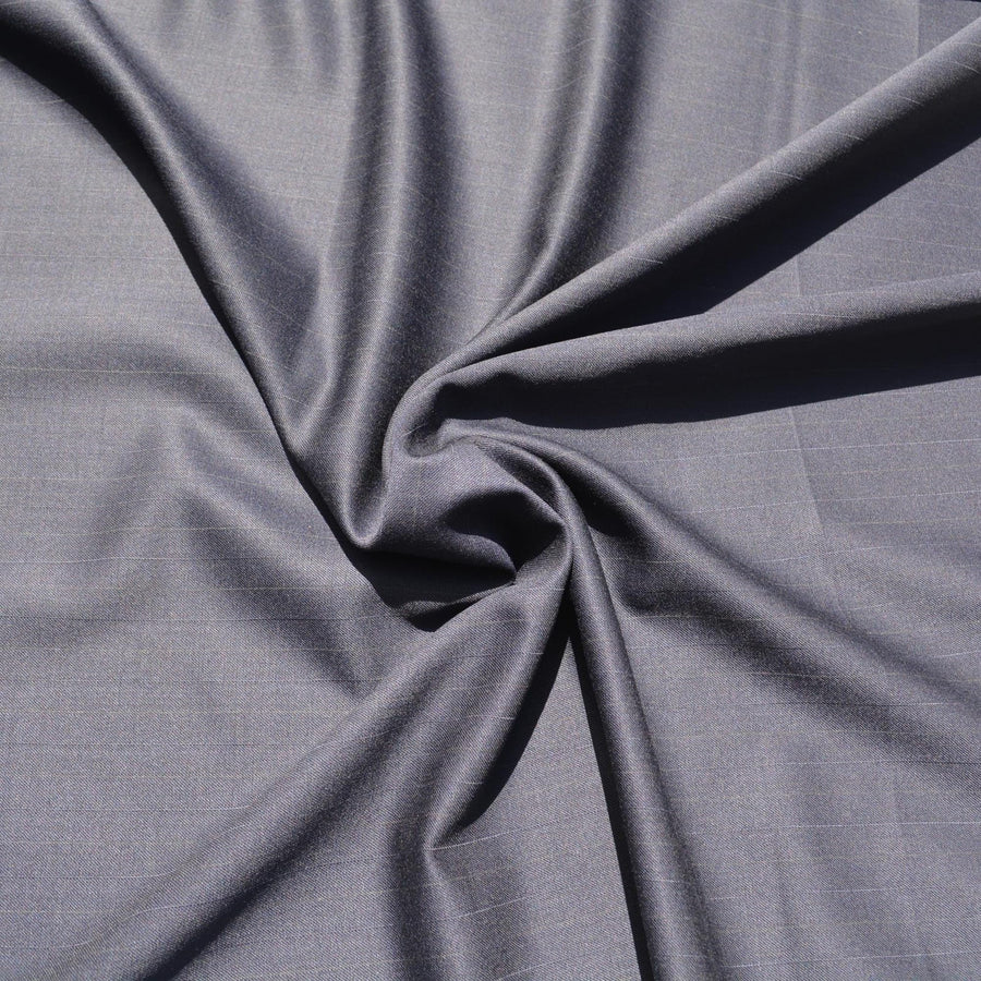 British Cashmere Super 100s Wool Suiting Fabric | Black with Stripes | Made in England | Luxury Tailoring Material| By the Yard