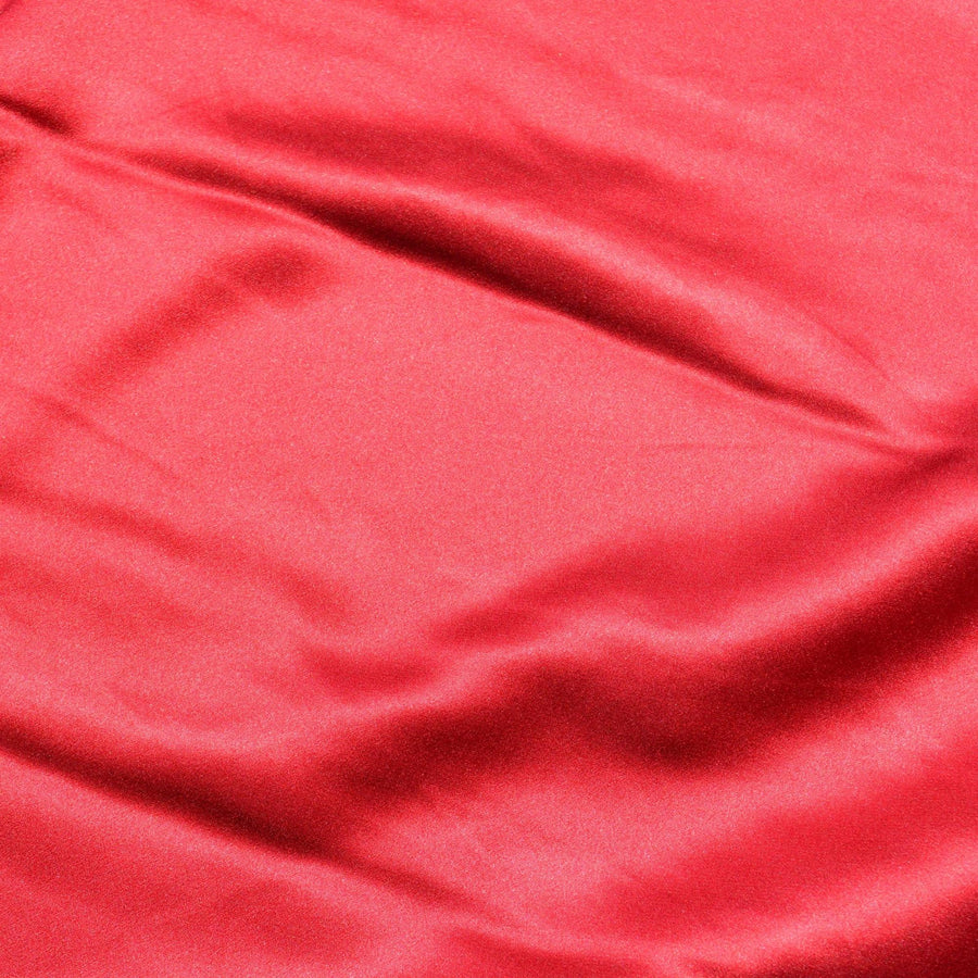 Pure Silk Charmeuse Fabric | Red Designer Deadstock | Dresses, Skirts, Blouses | By the Yard