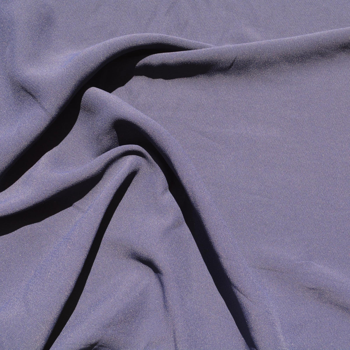 Pure Silk Georgette Fabric | Navy Heavyweight Designer Deadstock | Dresses, Blouses, Trousers | By the Yard