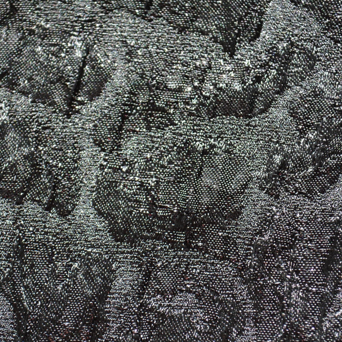 100% Silk Embroidered Silk Fabric Black Embroidered 45" Wide Luxury Fabric Sewing | By the Yard