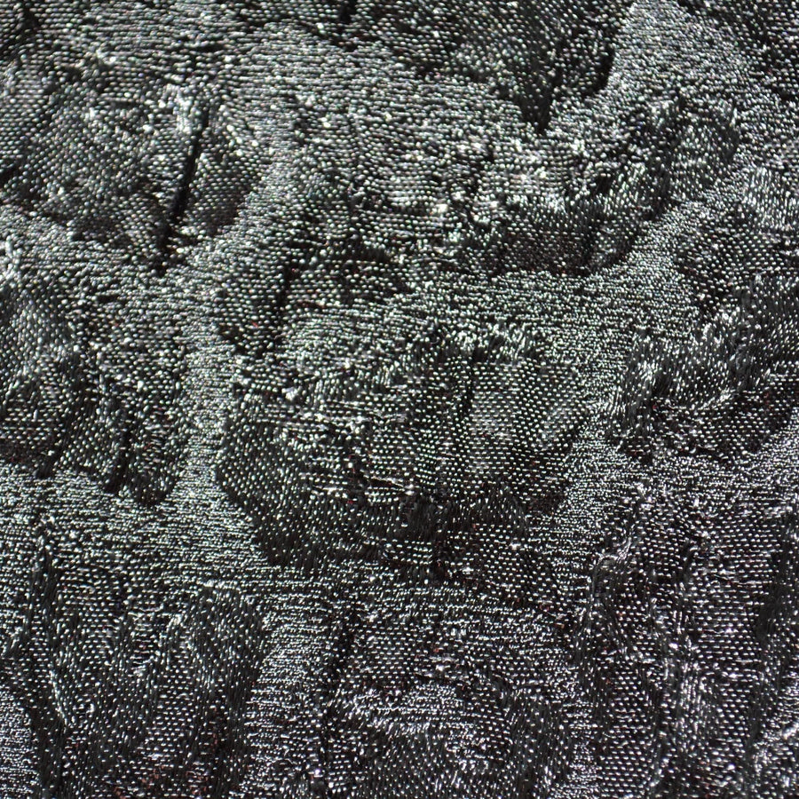 100% Silk Embroidered Silk Fabric Black Embroidered 45" Wide Luxury Fabric Sewing | By the Yard