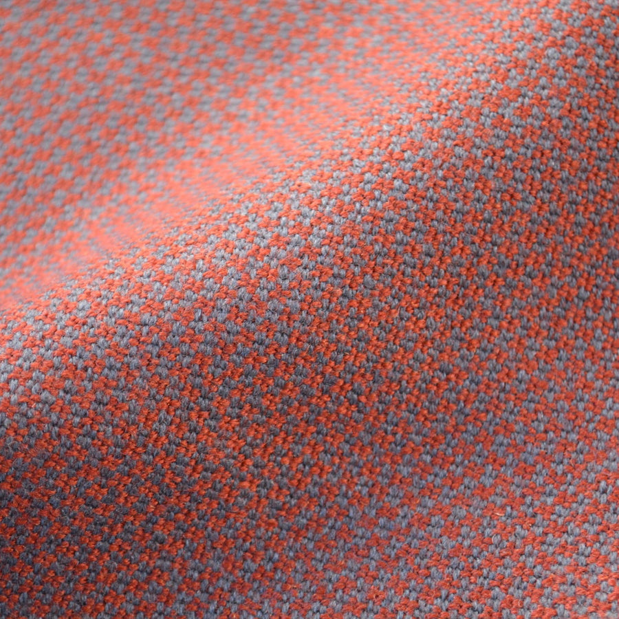 Luxury Wool Blend | Wool Cashmere Coating | Red and gray | Designer Fabric Yardage |By the Yard
