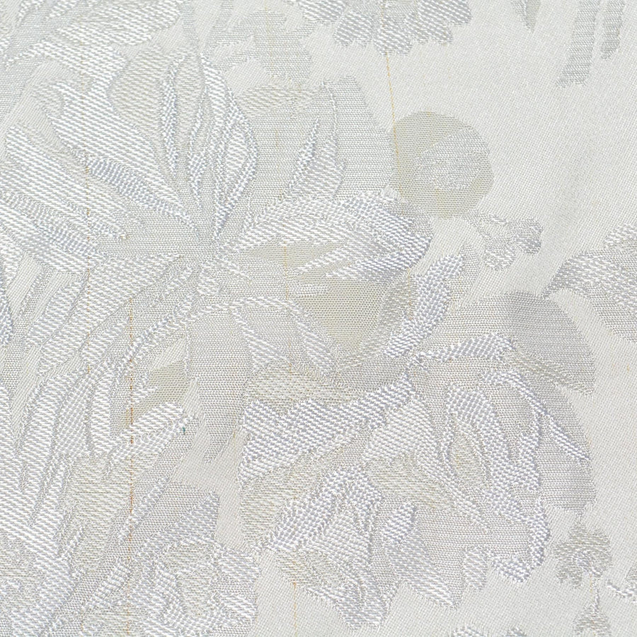100% Silk Jacquard Fabric | Silk Floral Pattern, Double-Sided, 54” Width | Luxury Bridal & Dressmaking Fabric | By the Yard