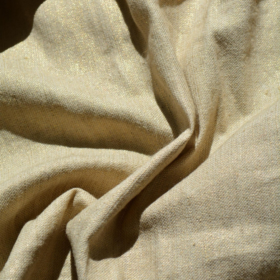 Beige Gold | Linen Blend | Designer Deadstock | By the Yard