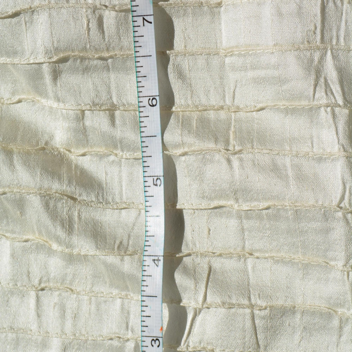 Silk Dupioni Fabric White 44" Wide Luxury Fabric | By the Yard