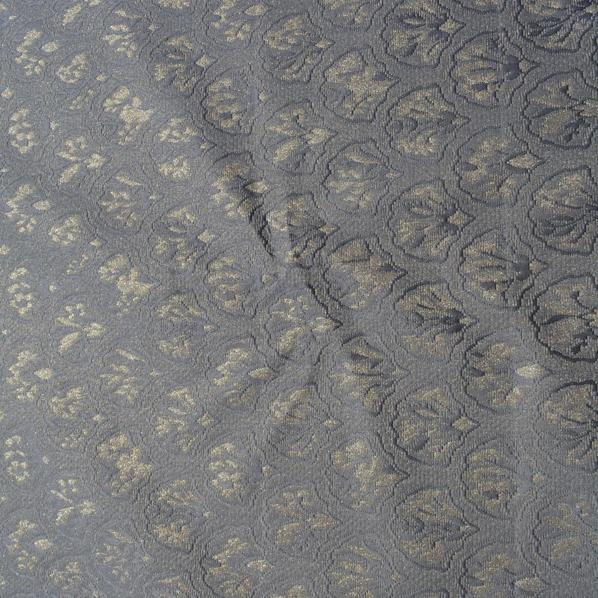 Black Cotton Blend Brocade Fabric | Designer Deadstock | By the Yard