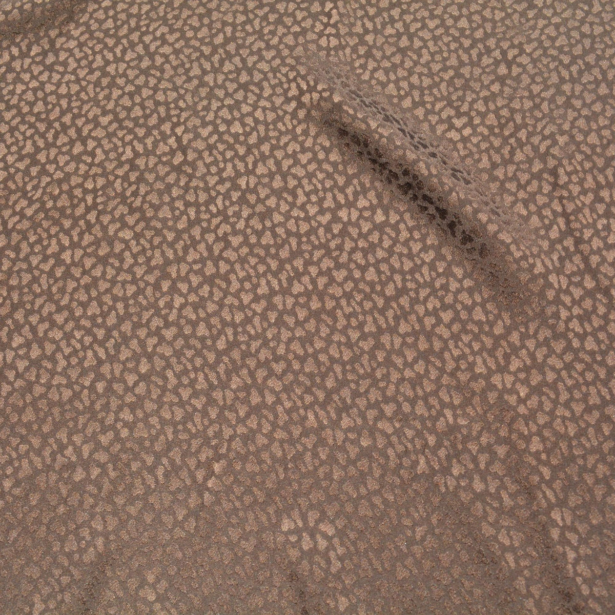 100% Silk Jacquard Fabric | Brown Designer Deadstock | Dresses, Skirts, Special Occasion | By the Yard