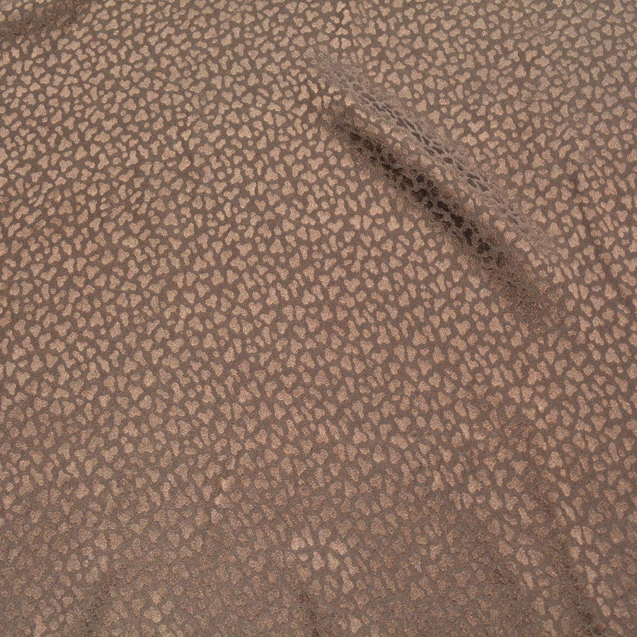 100% Silk Jacquard Fabric | Brown Designer Deadstock | Dresses, Skirts, Special Occasion | By the Yard