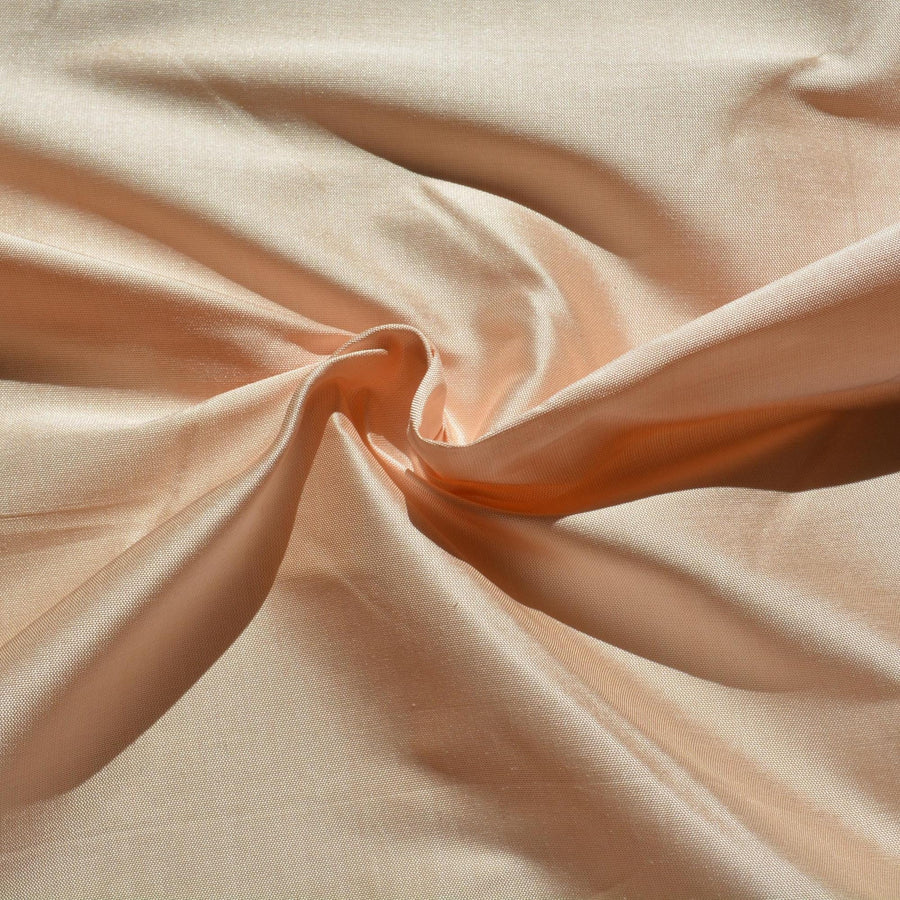 Silk Taffeta Fabric Light peach / gray Two-tone 48" Wide Luxury Fabric | By the Yard