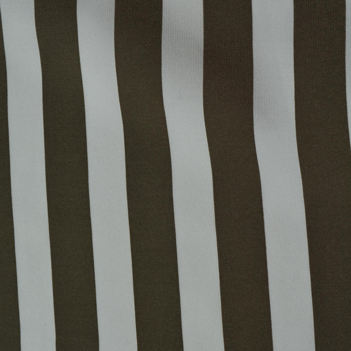 100% Silk Crepe de Chine Print Green and white Striped 47" Wide Luxury Fabric Sewing | By the Yard