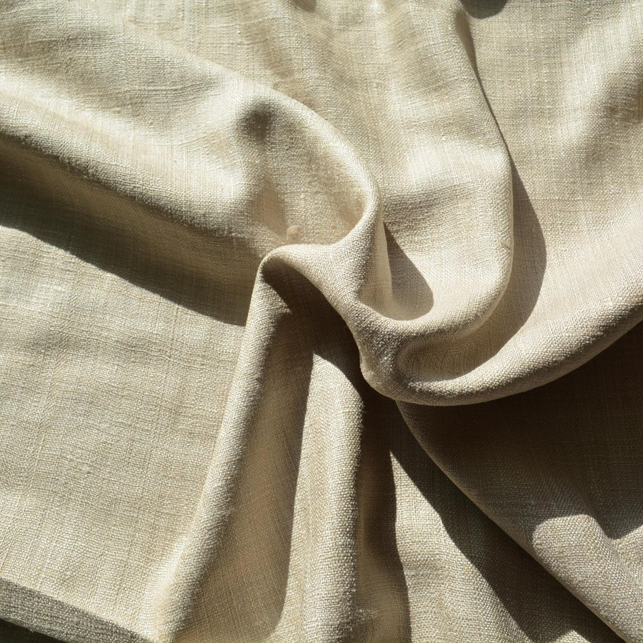 Raw Silk Noil Fabric Natural 47" Wide Luxury Fabric | By the Yard