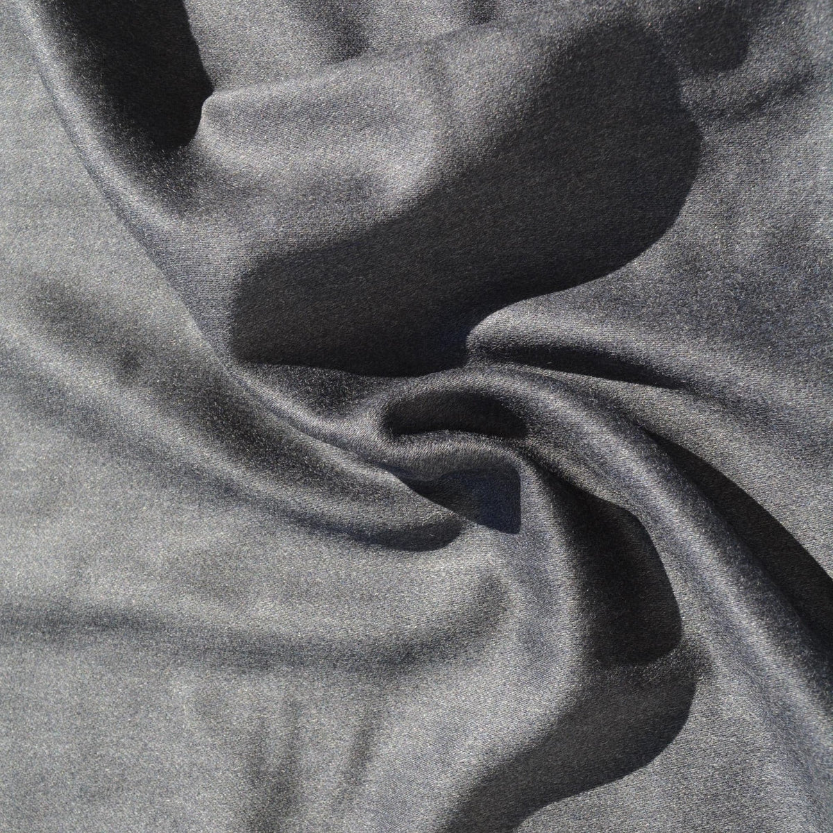 Double-Faced Wool Fabric | Navy/gray | Luxury Designer Textile |By the Yard