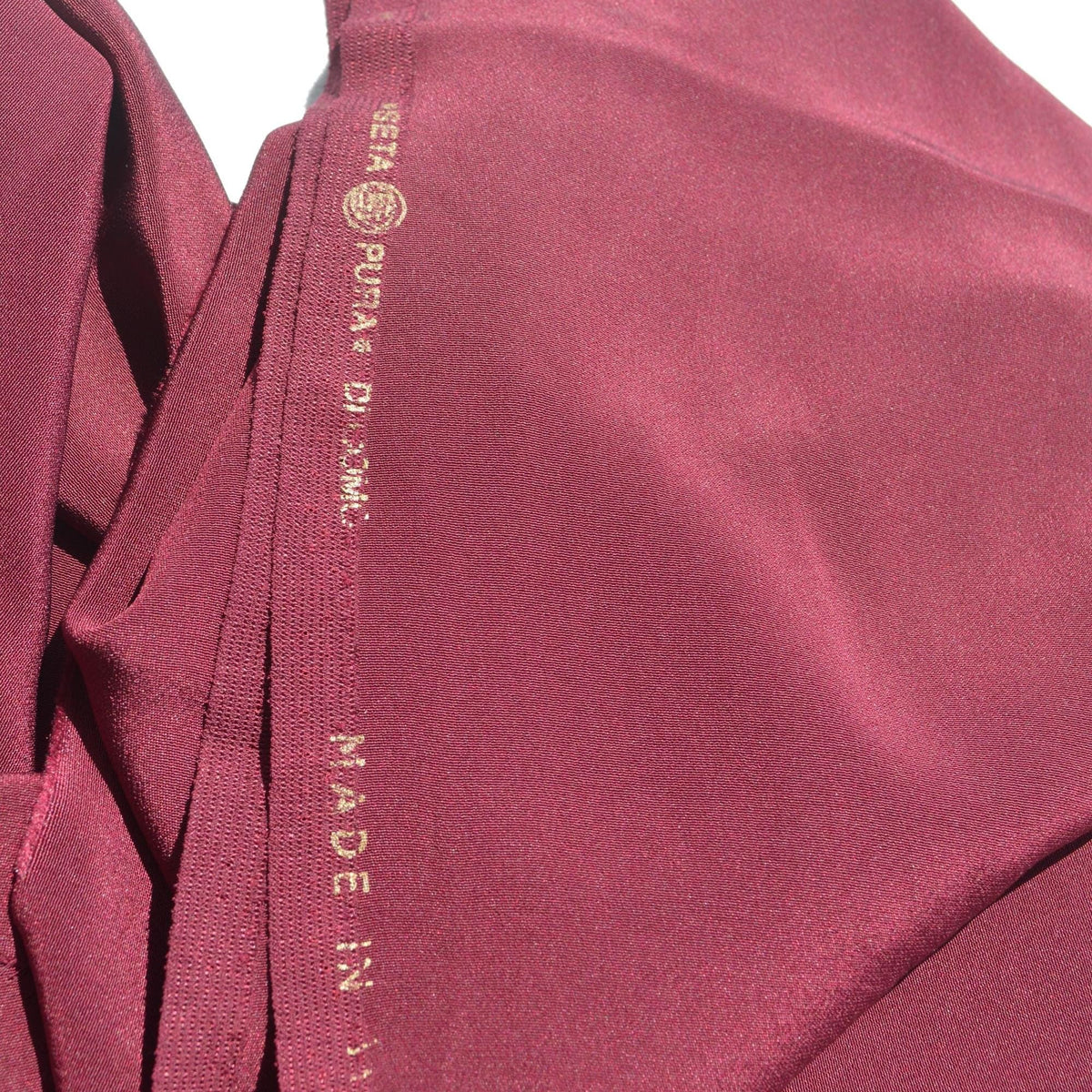 French Pure Silk Crepe Fabric | Burgundy Heavyweight Designer Deadstock | Dresses, Skirts, Trousers | By the Yard