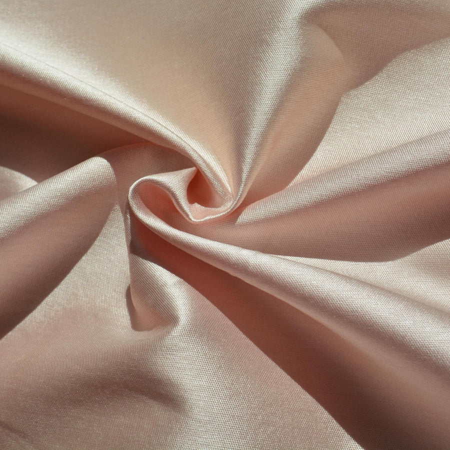 100% Silk Duchess Satin Fabric Light Pink Bridal Heavyweight 54.5 Inch Usable | By the Yard
