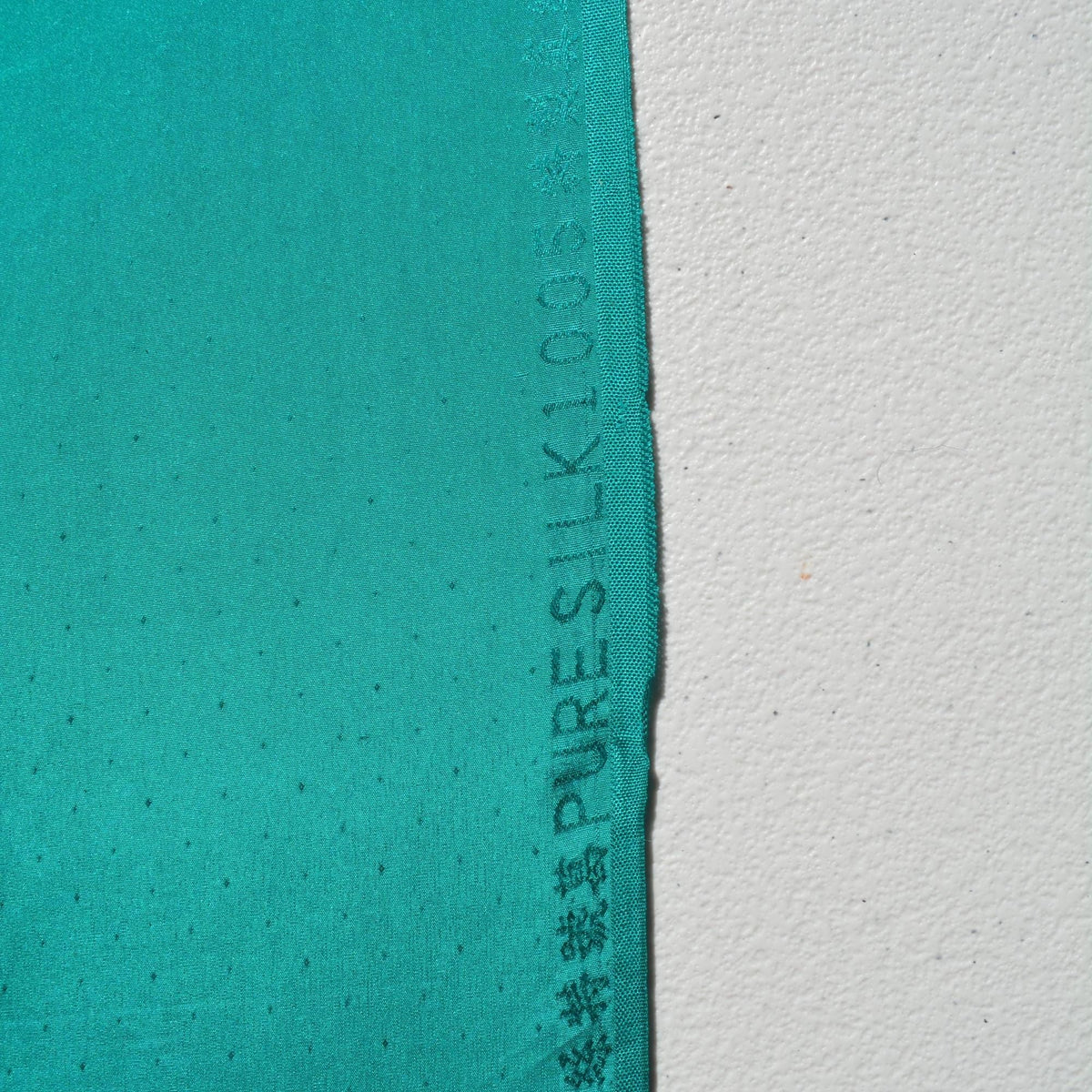 Silk Taffeta Fabric Aqua Dotted 36" Wide Luxury Fabric | By the Yard