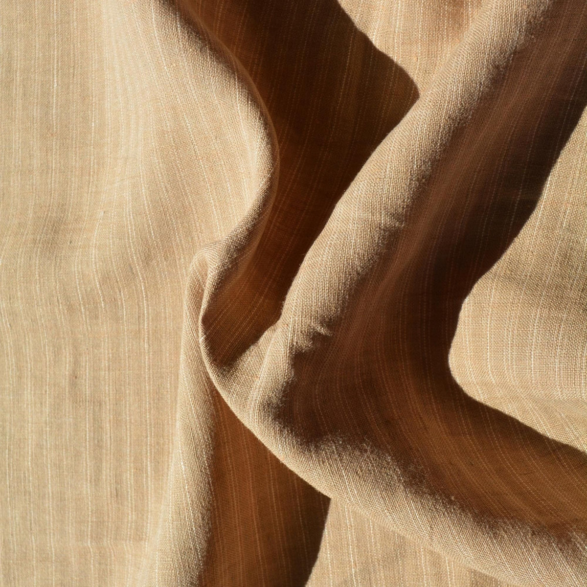 Striped Linen Fabric | Tan stripe | Designer Yardage |By the Yard