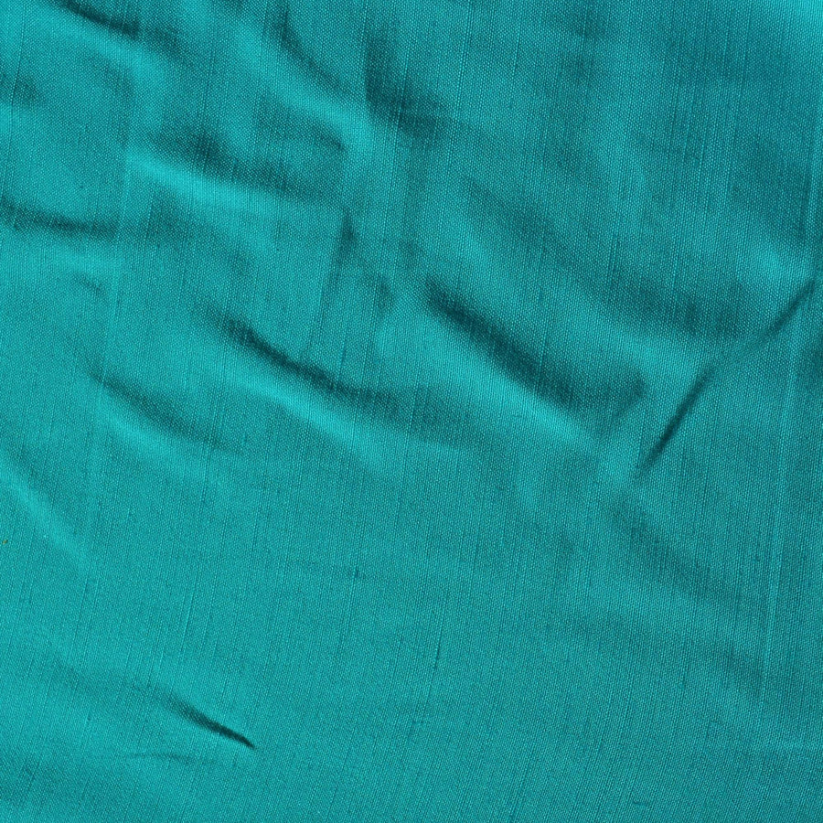Raw Silk Noil Fabric Aqua Dupioni / broadcloth 60" Wide Luxury Fabric | By the Yard
