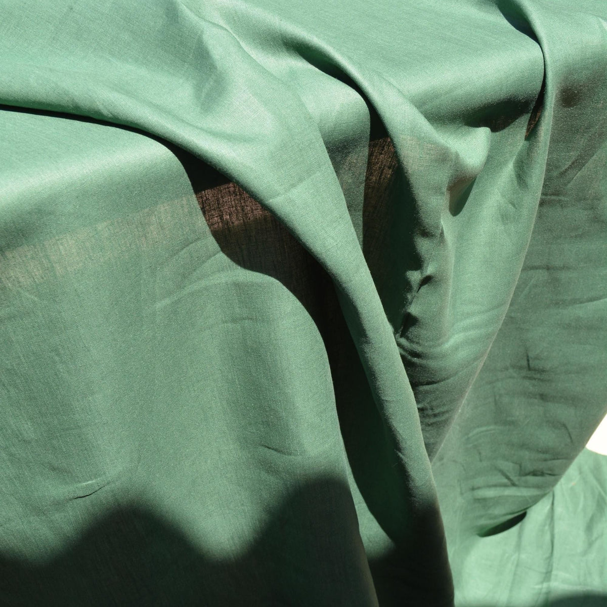 Forest Green Linen Fabric | 100% Midweight Linen Solid Weave 59" Wide | Linen Yardage for Clothing, Summer Dresses, Home