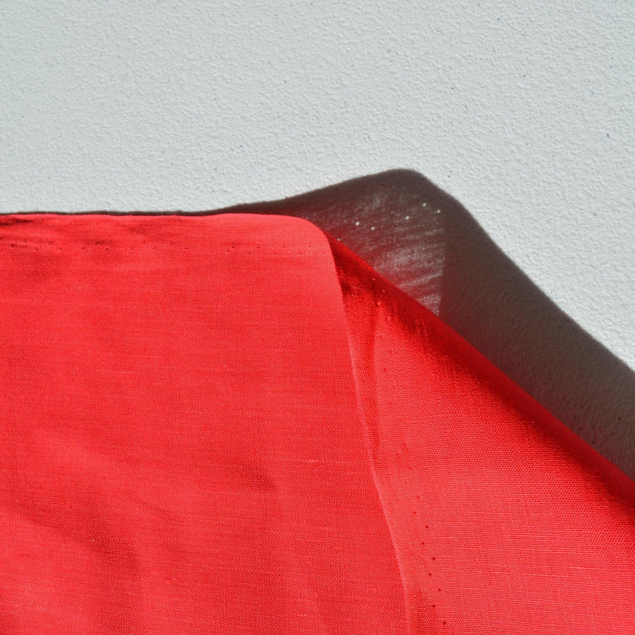 100% Linen Fabric Red 55" Wide Dressmaking Tailoring | By the Yard