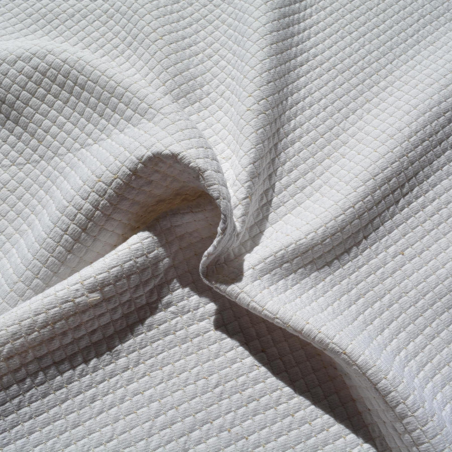 White 100% Cotton Brocade Fabric | Upholstery Fabric & Home Decor Textile | Curtain, Drapery, Pillow | By the Yard