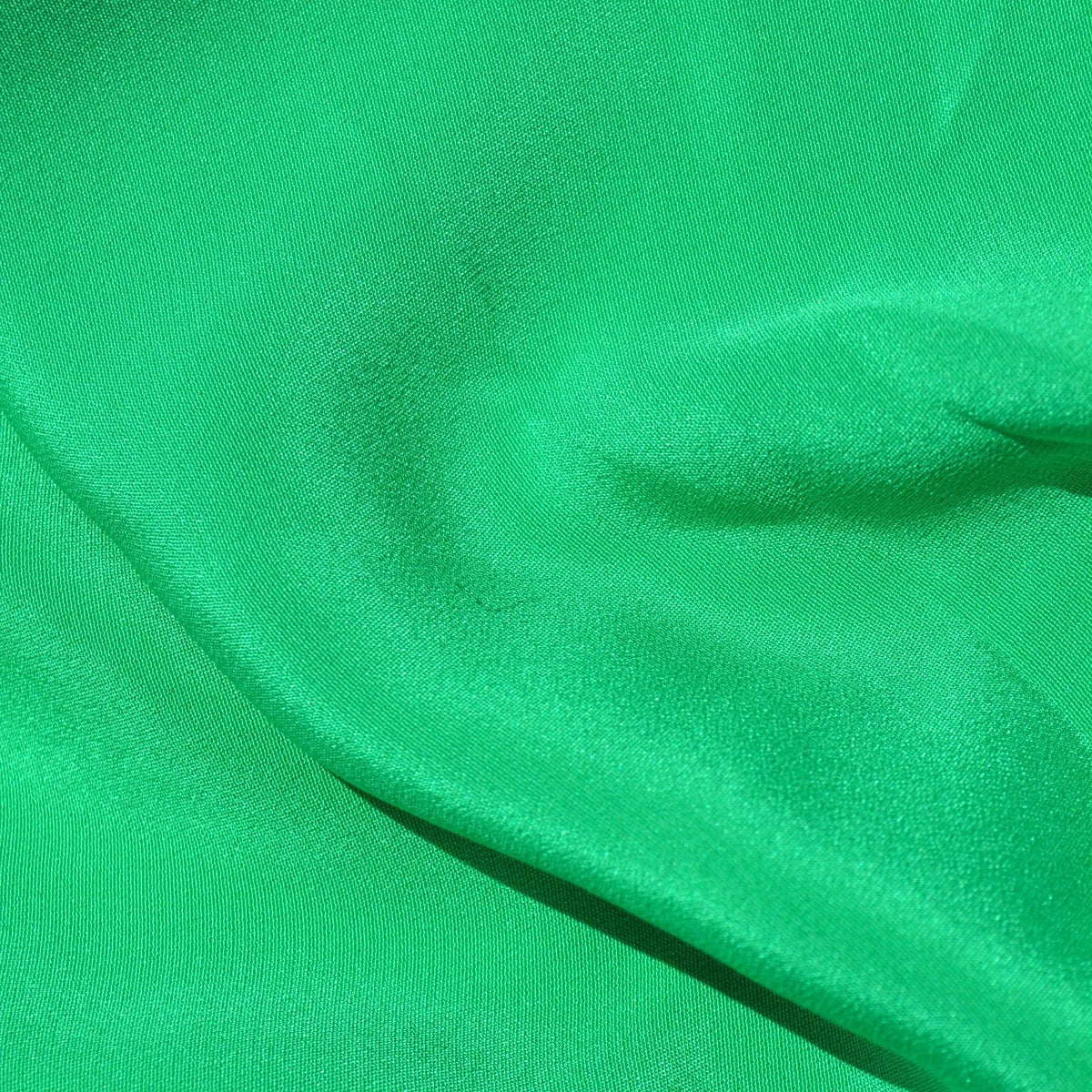 Pure Silk Crepe Fabric | Green Heavyweight Designer Deadstock | Dresses, Skirts, Trousers | By the Yard