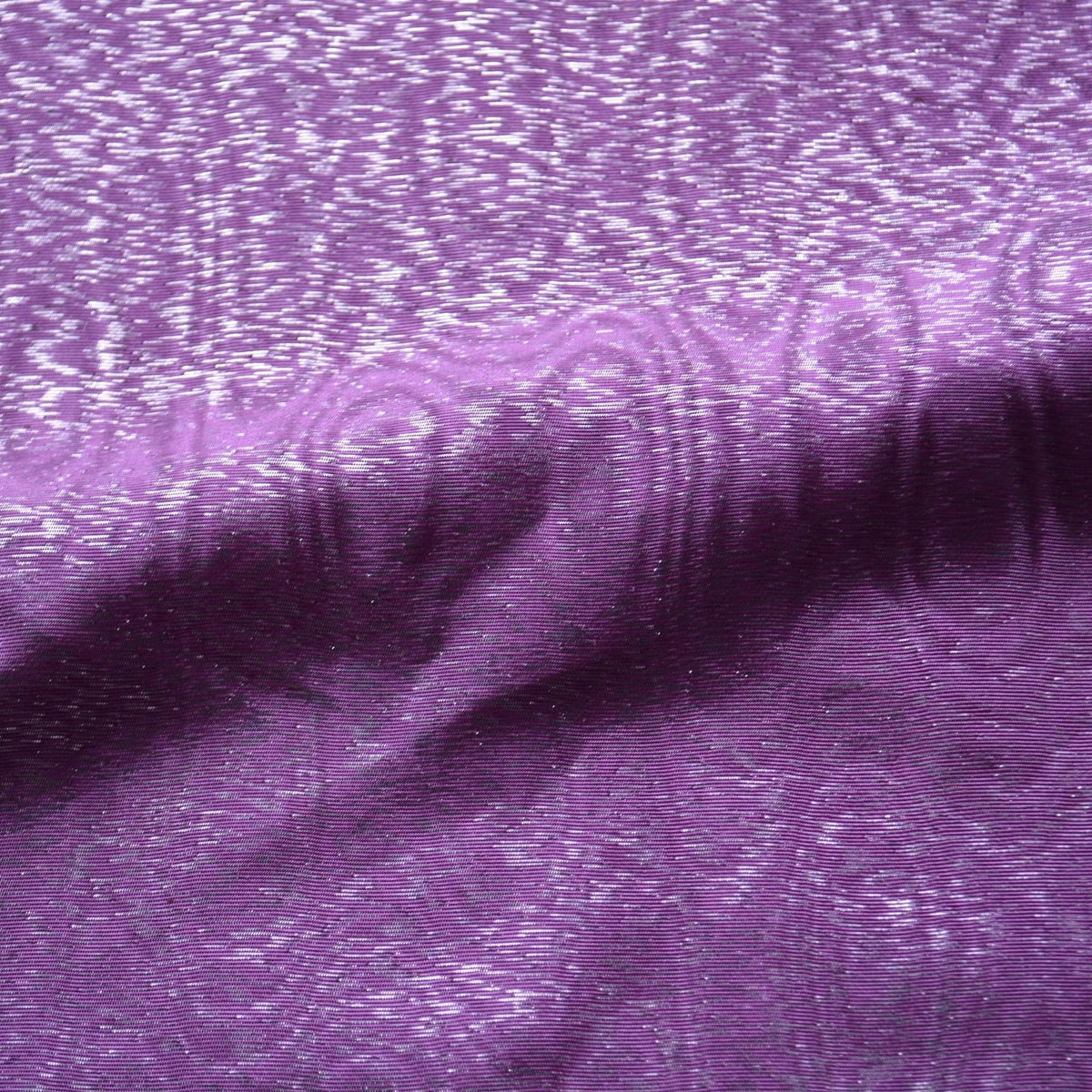 Silk Moiré Taffeta Fabric | Purple Silk Blend Watered Taffeta | By the Yard