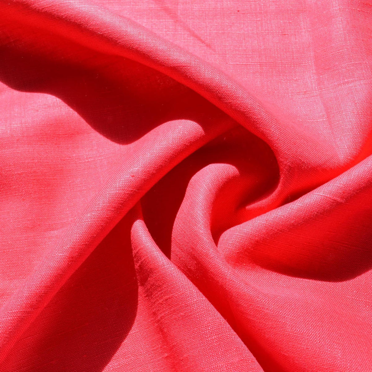 100% Linen Fabric Thick weave Red thick weave Midweight to heavyweight 44" Wide Dressmaking Tailoring | By the Yard