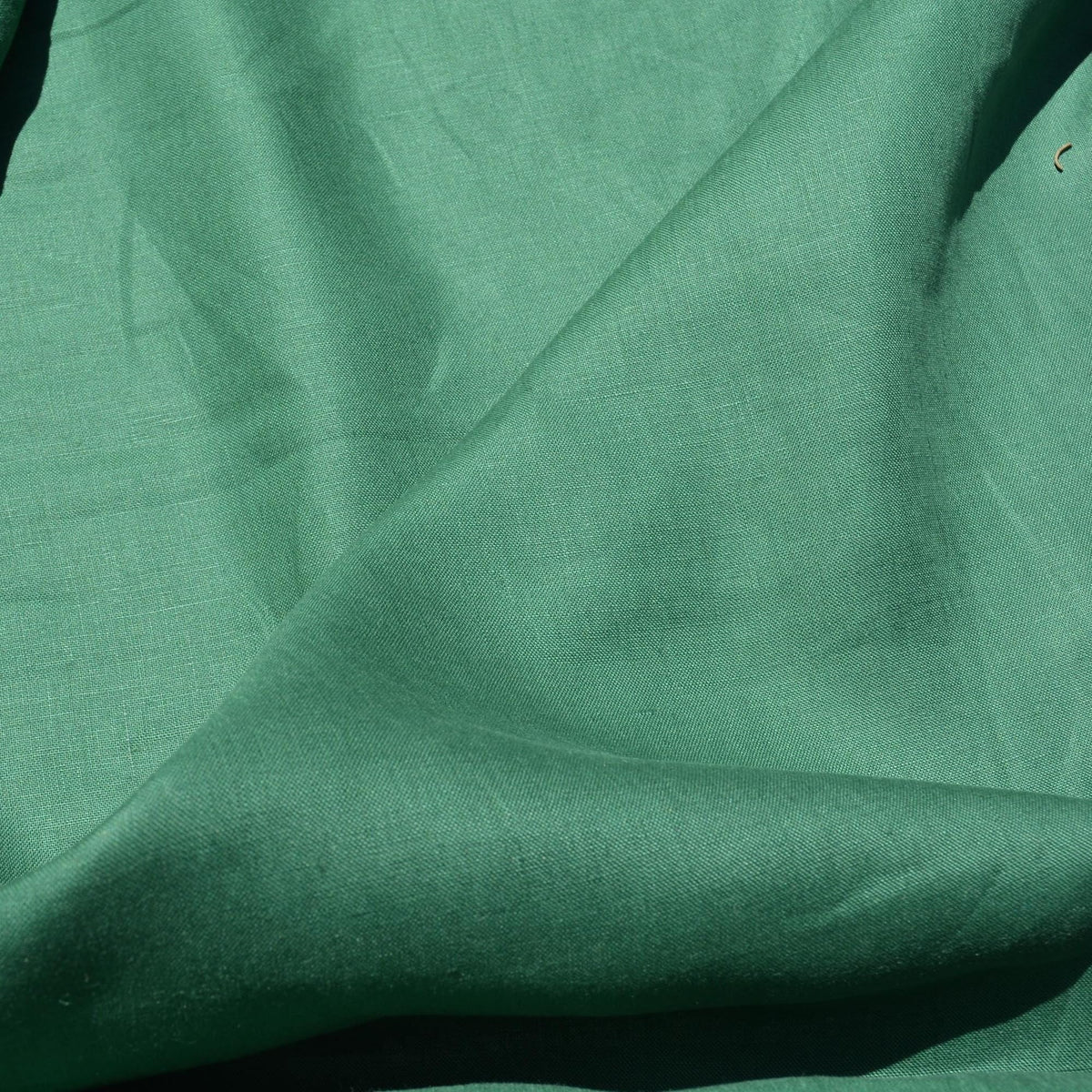 Forest Green Linen Fabric | 100% Midweight Linen Solid Weave 59" Wide | Linen Yardage for Clothing, Summer Dresses, Home