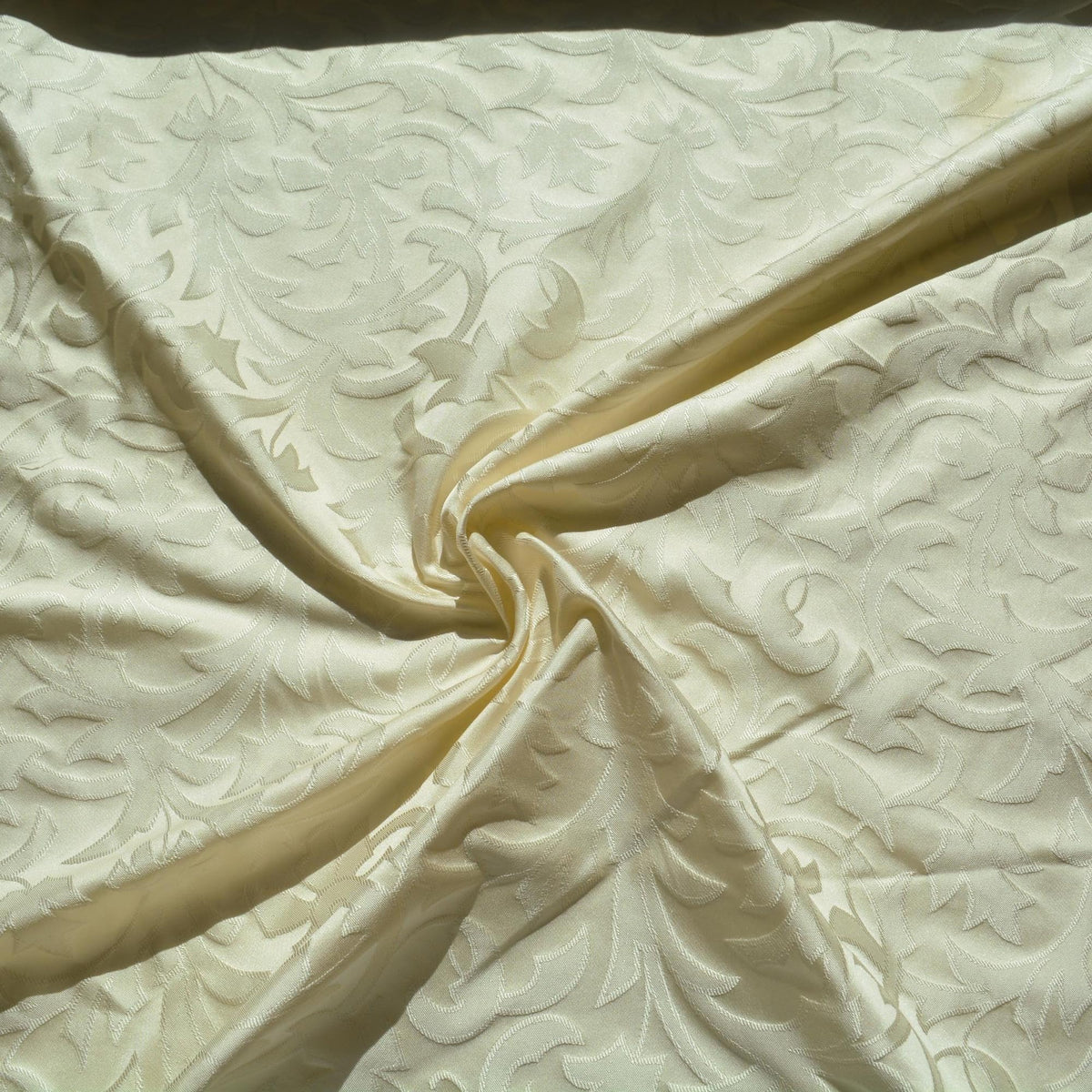 Silk Jacquard Fabric | 100% Silk Ivory Reversible Double Sided Midweight 54.5 Inch Wide | By the Yard
