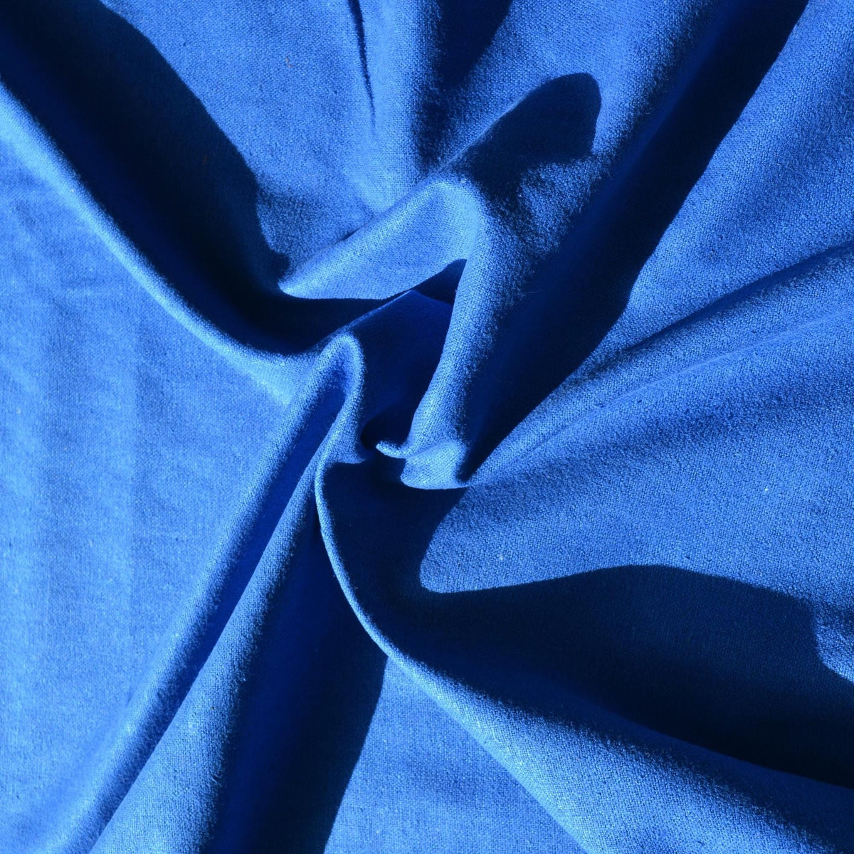Raw Silk Noil Fabric Royal blue 37" Wide Luxury Fabric | By the Yard