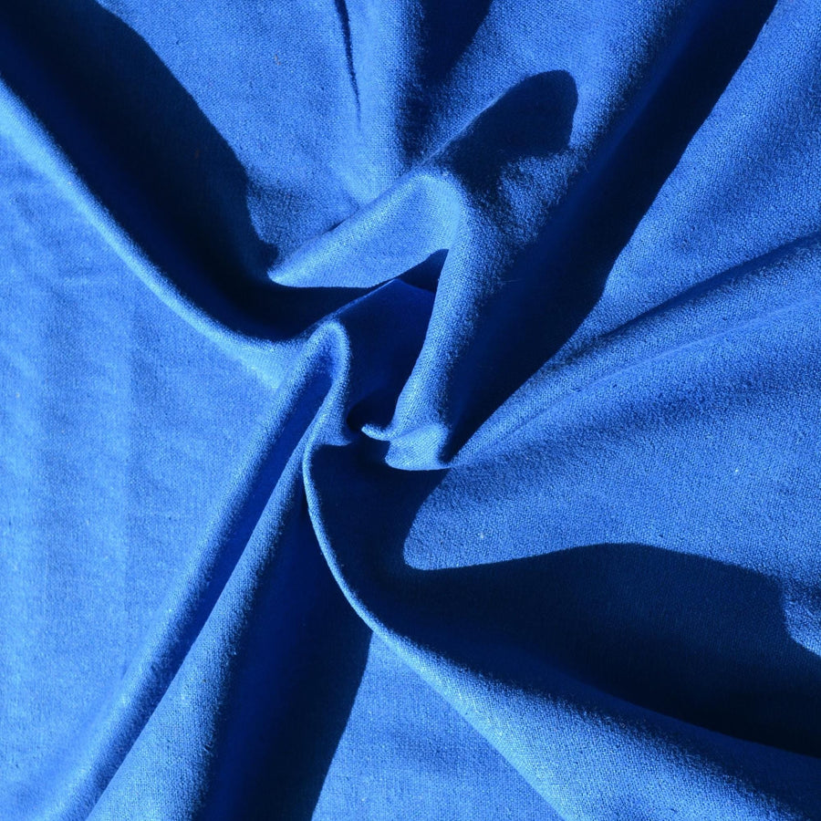 Raw Silk Noil Fabric Royal blue 37" Wide Luxury Fabric | By the Yard
