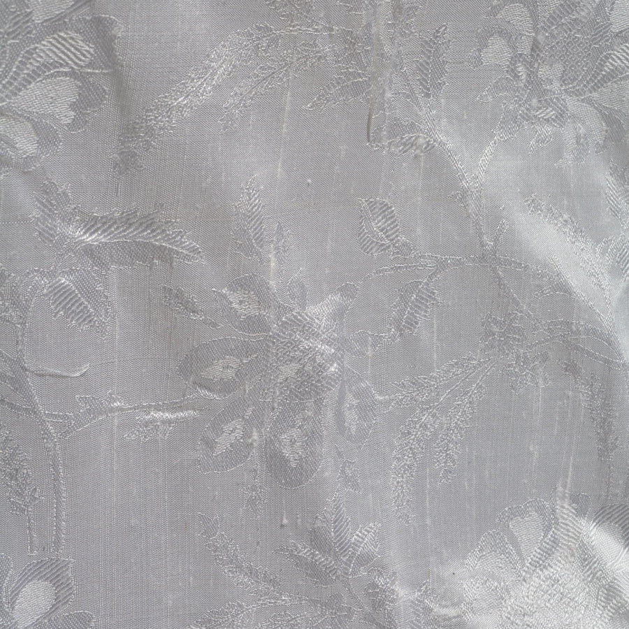 Silk Dupioni Brocade Fabric | 100% Silk Floral | Upholstery Fabric & Home Decor Textile | Curtain, Drapery, Pillow | By the Yard