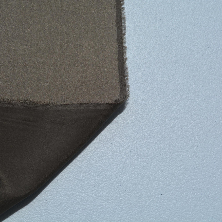 Pure Silk Charmeuse Stretch Fabric | Brown Designer Deadstock | Dresses, Skirts, Blouses | By the Yard