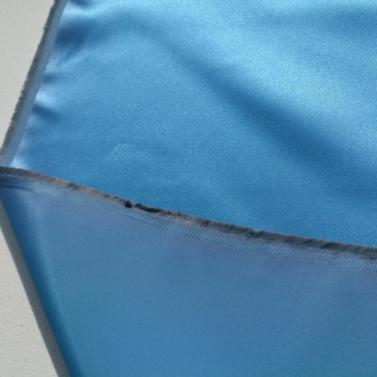 Blue Duchess Satin Fabric | Designer Deadstock | By the Yard