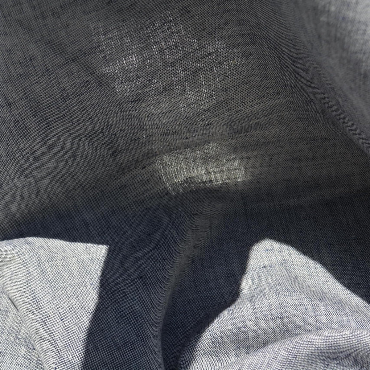 Navy & White Linen Fabric | 100% Midweight Linen Solid Weave 60" Wide | Linen Yardage for Clothing, Summer Dresses, Home