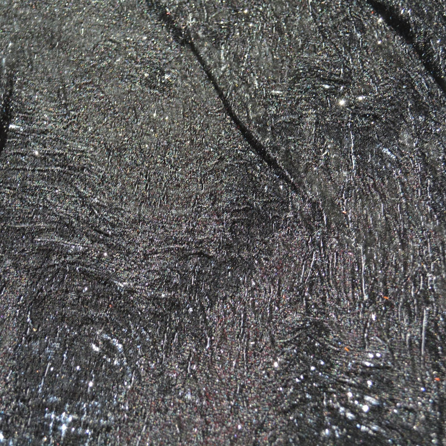 Black sparkle Brocade Fabric | Designer Deadstock Yardage |By the Yard