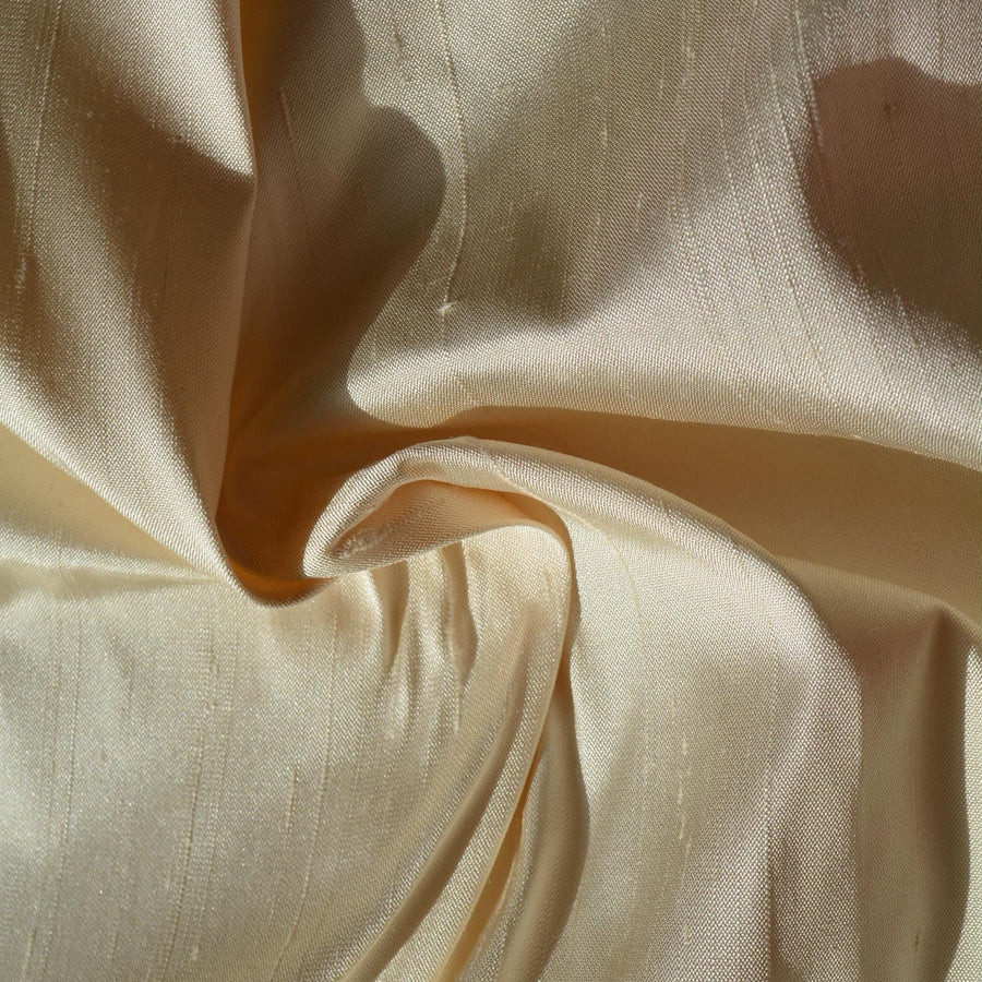 Silk Dupioni Fabric Ivory 58" Wide Luxury Fabric | By the Yard
