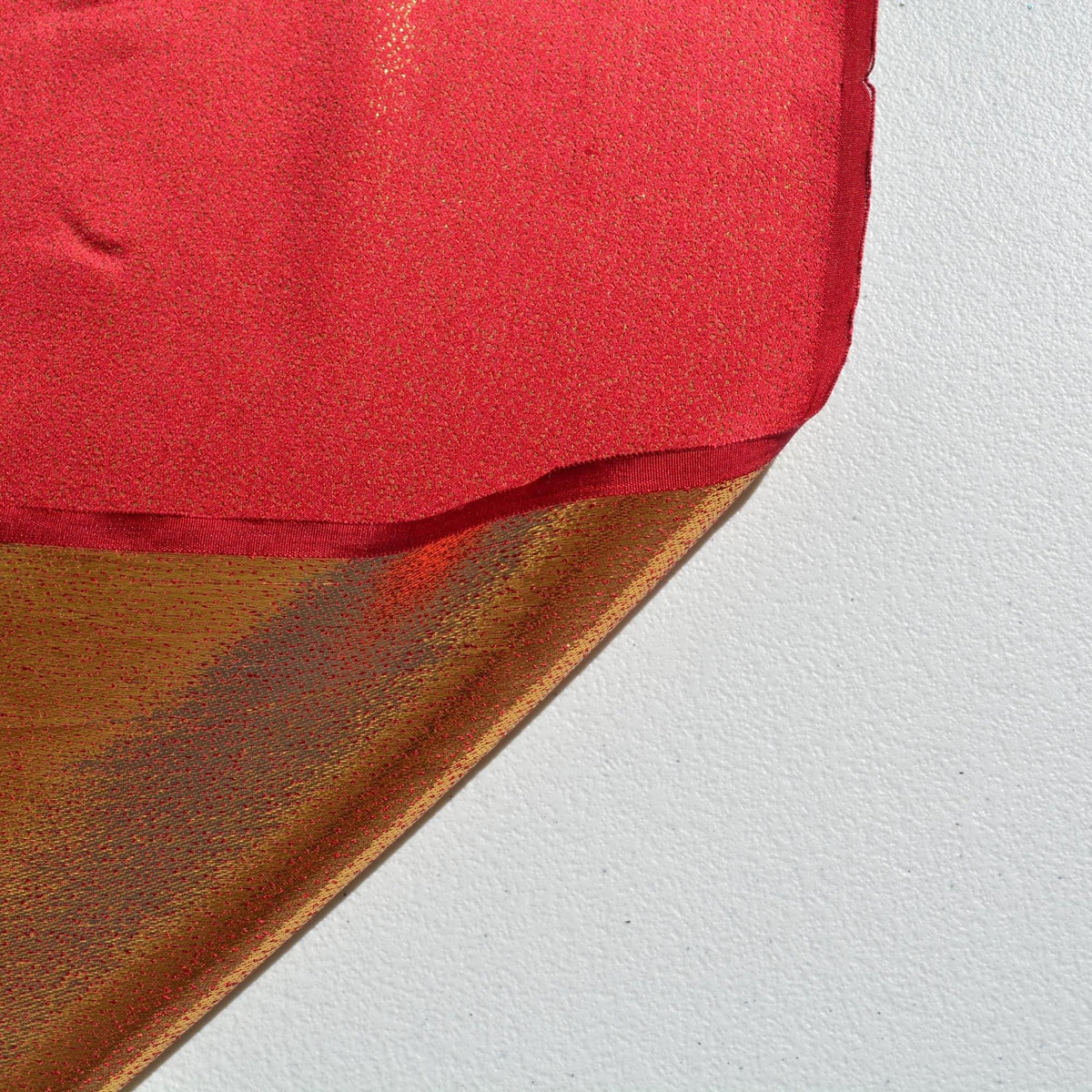 Embroidered Silk Charmeuse Fabric | Burgundy and gold Print | 100% Silk |By the Yard