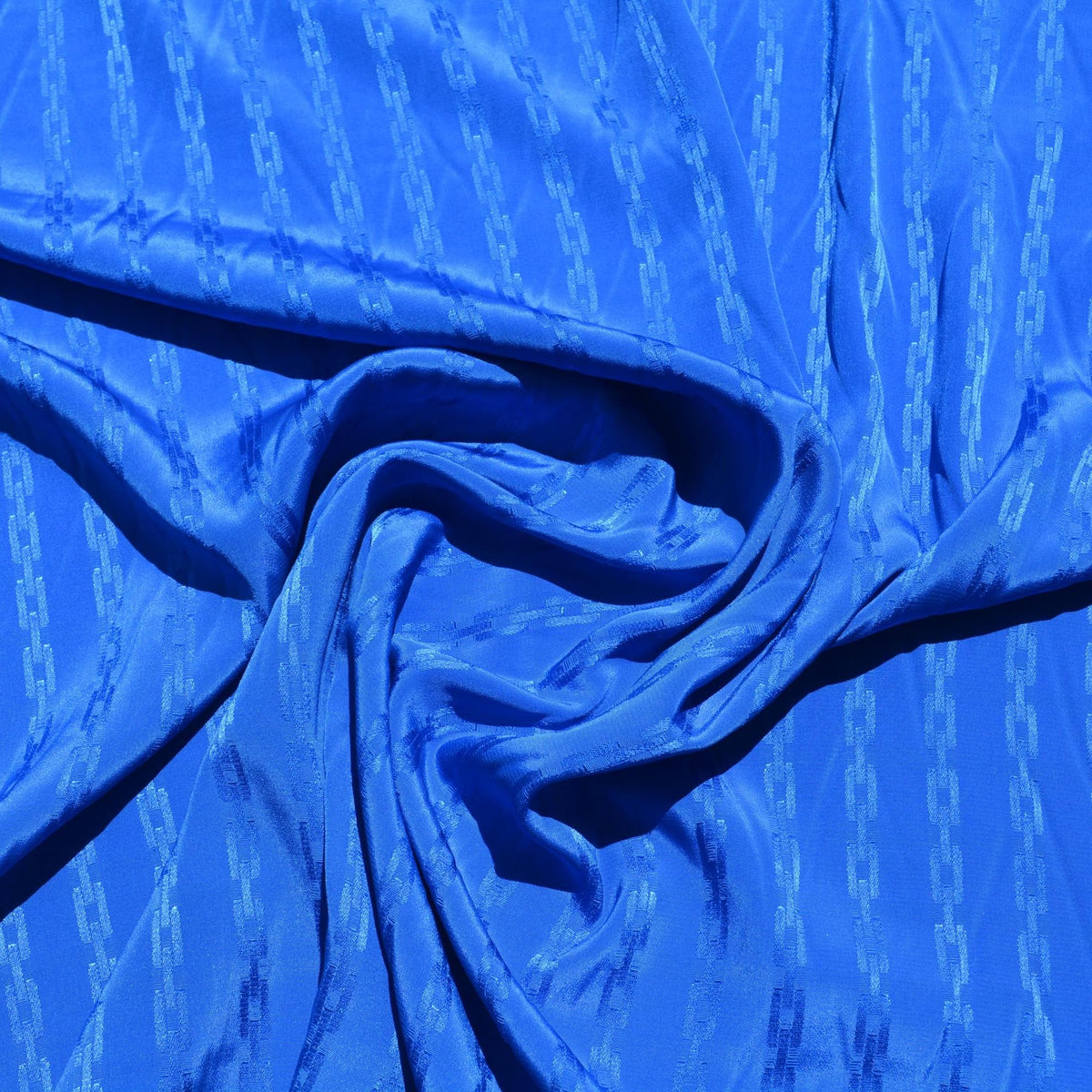 Jacquard Fabric | Blue Designer Deadstock | Dresses, Skirts, Special Occasion | By the Yard