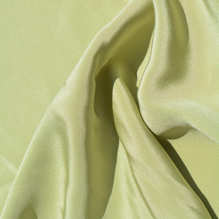 Pure Silk Crepe Fabric | Olive Green Heavyweight Designer Deadstock | Dresses, Skirts, Trousers | By the Yard