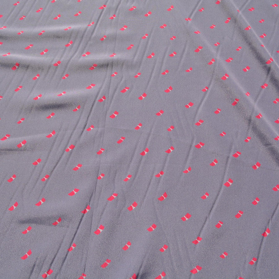 Purple Crepe de Chine Fabric | Vintage Deadstock | By the Yard