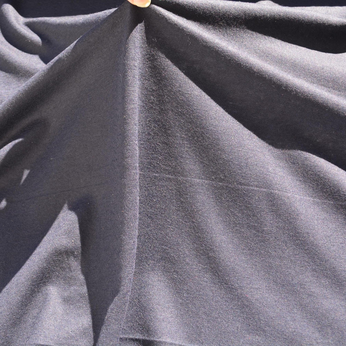 Ponte Stretch Wool Blend Knit Fabric | Navy | Luxury Designer Textile |By the Yard