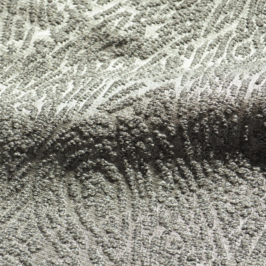 Silk Wool Blend Fabric Dark Gray Textured Mid to Heavyweight | By the Yard