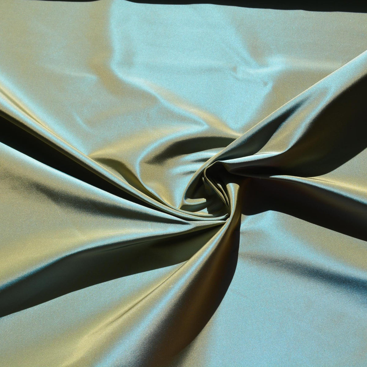 Silk Taffeta Fabric Blue and gold Two-tone 60" Wide Luxury Fabric | By the Yard
