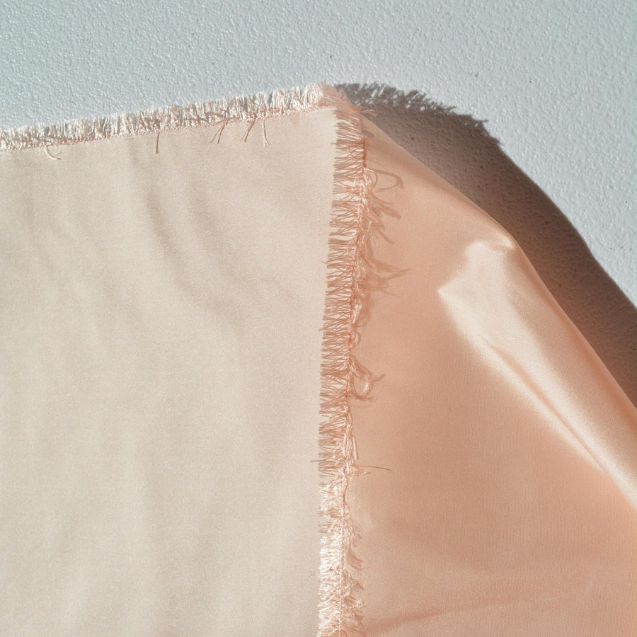 Silk Taffeta Fabric Light pink / ivory 55" Wide Luxury Fabric | By the Yard