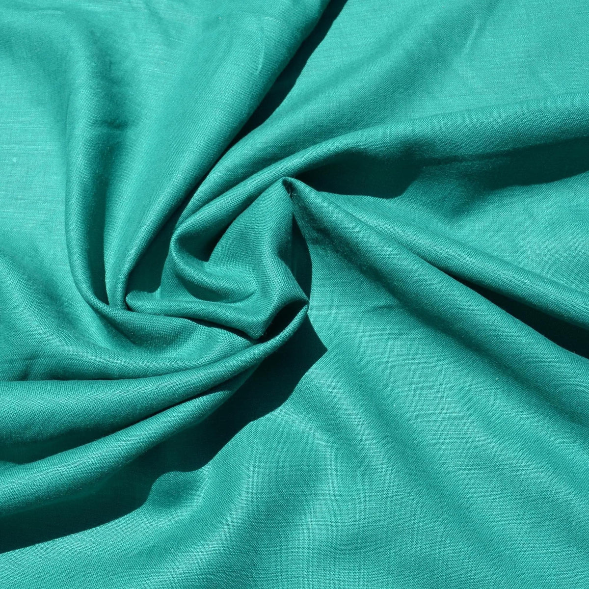 Green Linen Fabric | 100% Midweight Linen Solid Weave 60" Wide | Linen Yardage for Clothing, Summer Dresses, Home Décor 