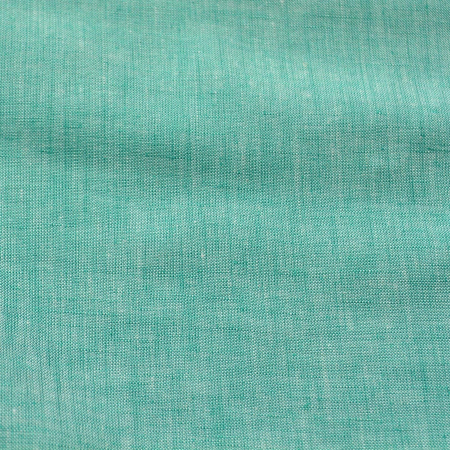 100% Linen Fabric Green and white 60" Wide Dressmaking Tailoring | By the Yard