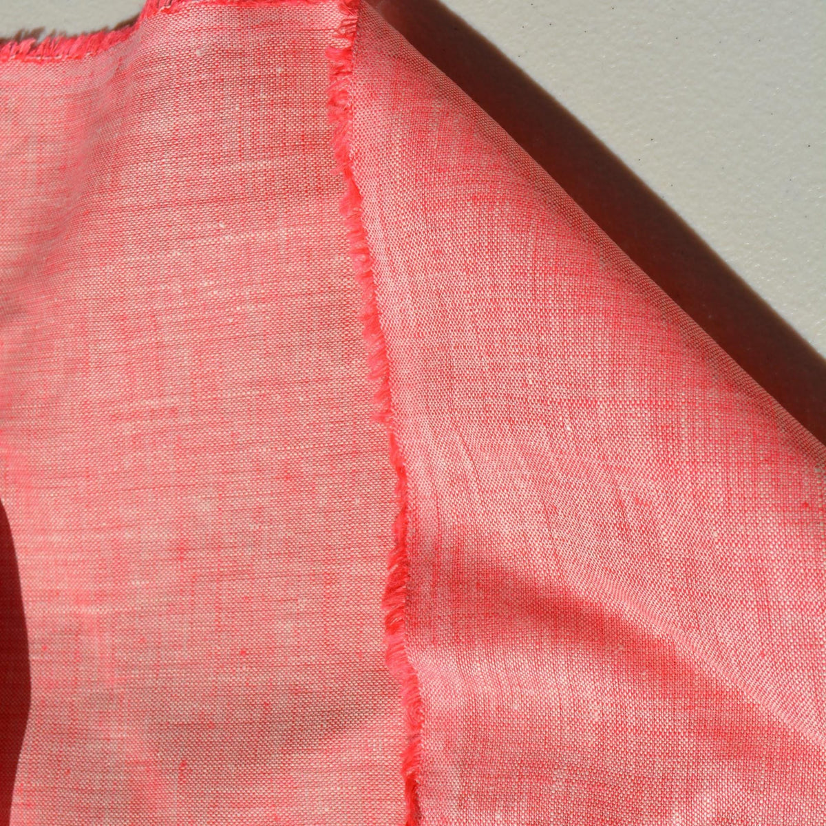 Pink and white | 100% linen | Linen | Designer Deadstock | By the Yard